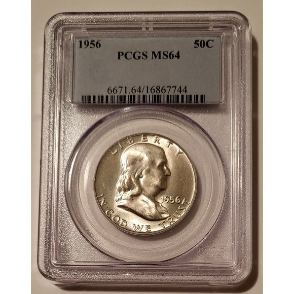 1956 Franklin Half Dollar MS64 PCGS - Picture 1 of 2